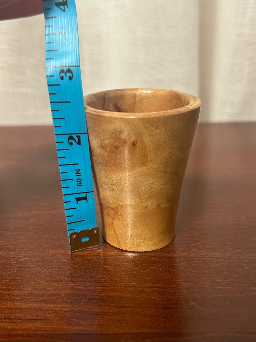 Shot Glass Wood Handcrafted Maple Burl Green Resin Rustic Barware - Picture 6 of 6